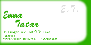 emma tatar business card